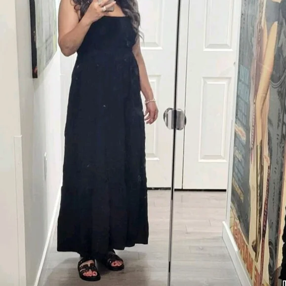 Black Rhinestone Slide Sandals - Picture 7 of 7